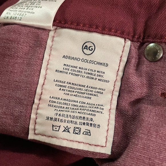 AG Adriano Goldschmied Women's Protege Vintage Jean, Plum Wine Torn, 30, NWT!!! - Picture 9 of 12